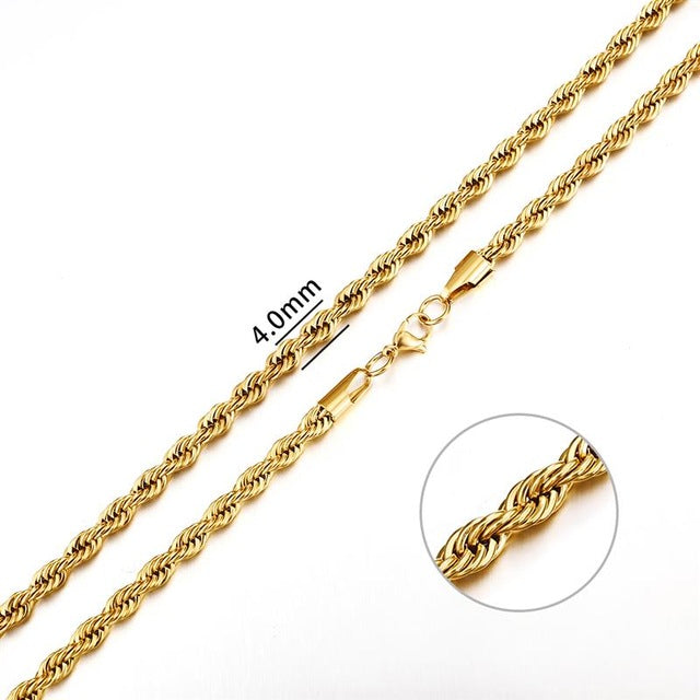 2mm-7mm Rope Chain Necklace - Shopeasywear