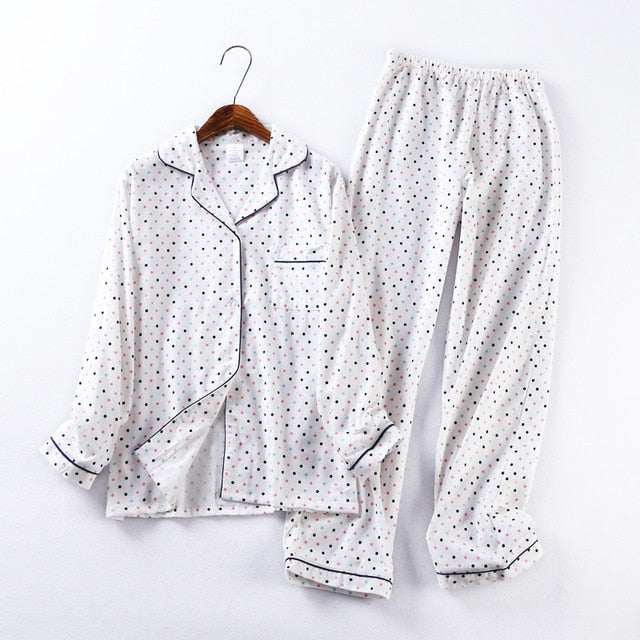 Korea Cute Cartoon 100% Cotton Pajamas For Women