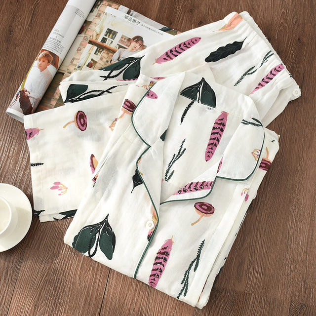 100% Cotton Thin Maternity Wear Women Pajamas Set - Jeglow store