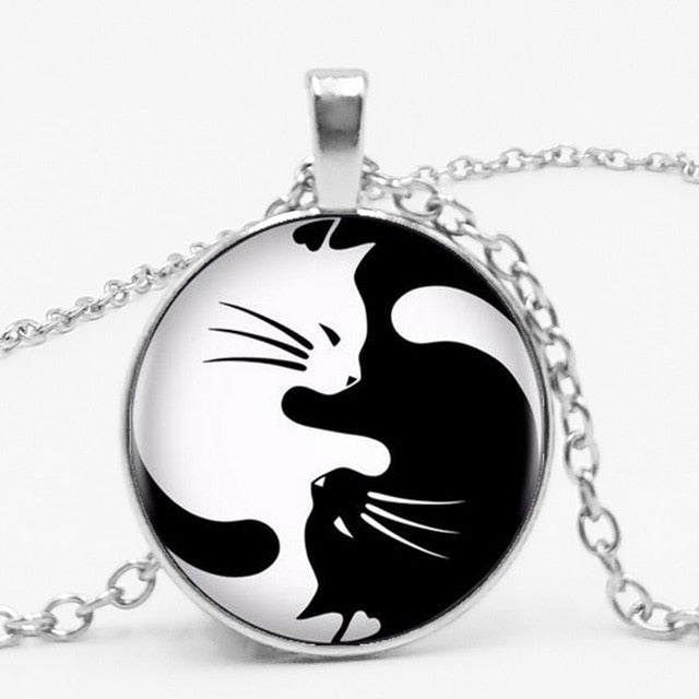 Two Cat Men's Necklace