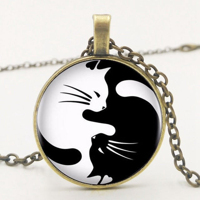 Two Cat Men's Necklace