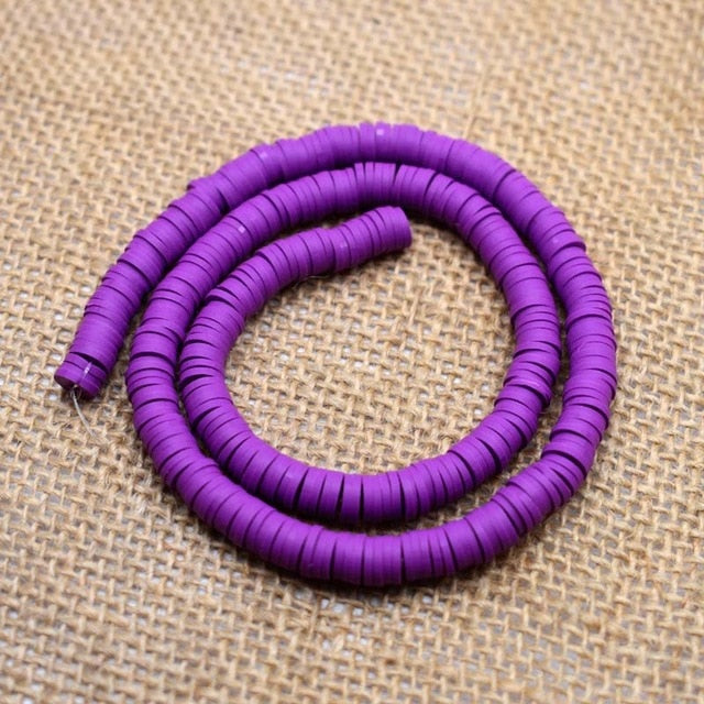 6mm Flat Round Polymer Clay Beads For Jewelry Making