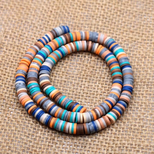 6mm Flat Round Polymer Clay Beads For Jewelry Making