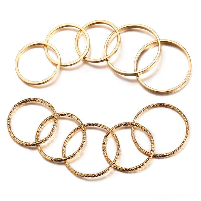 30pcs/set Gold Ring Set