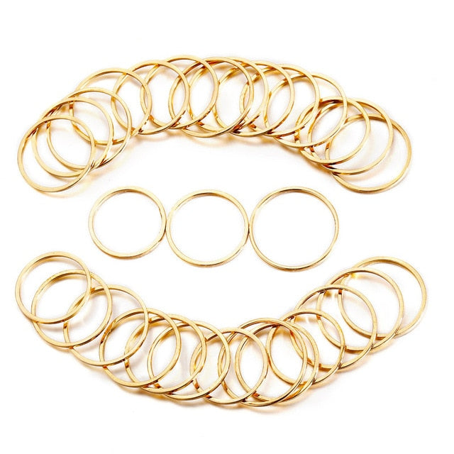 30pcs/set Gold Ring Set