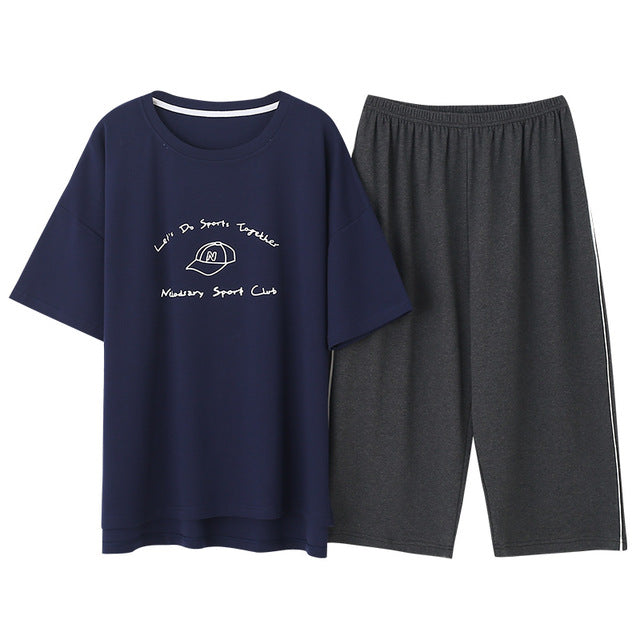 Newest Summer 100% Cotton Cartoon Women Pajamas