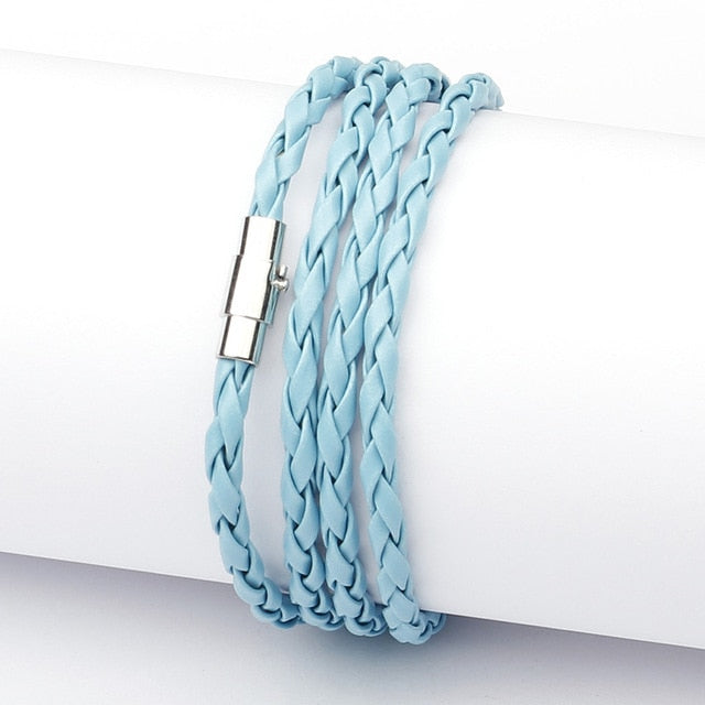 Personalized Color Nylon Magnet Clasp Dating Men's and Women's ID Bracelets Banquet Daily Bracelet - Shopeasywear