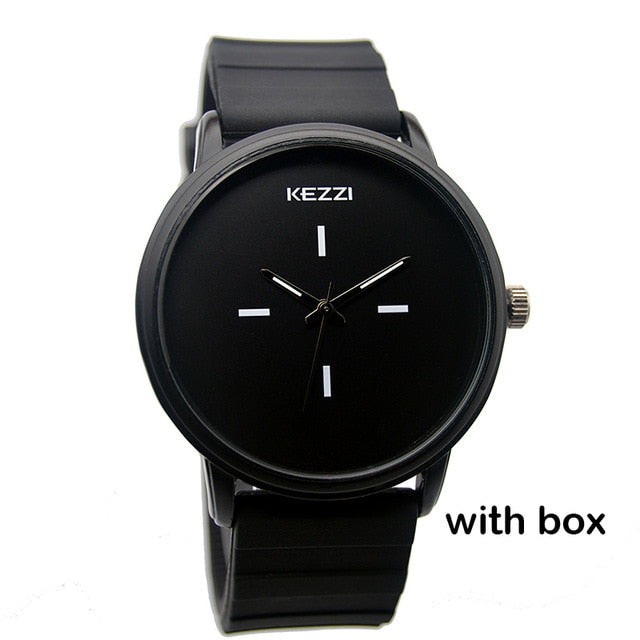 Black White Silicone Watches - Shopeasywear