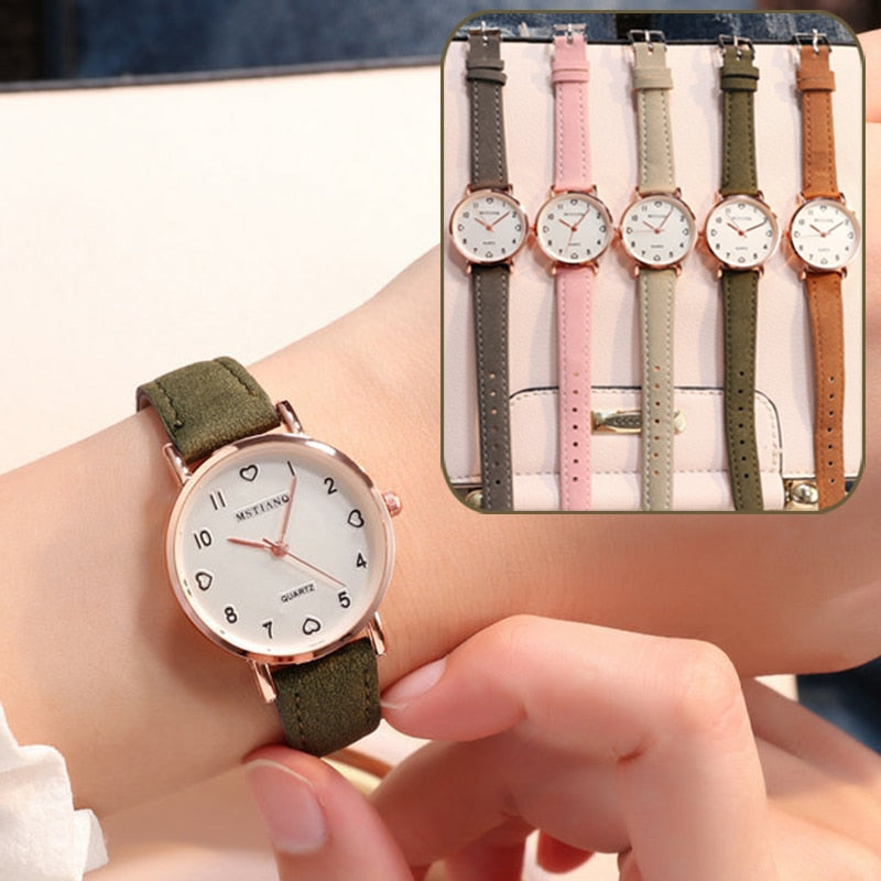 Simple Vintage Women Small Dial Watch - Shopeasywear