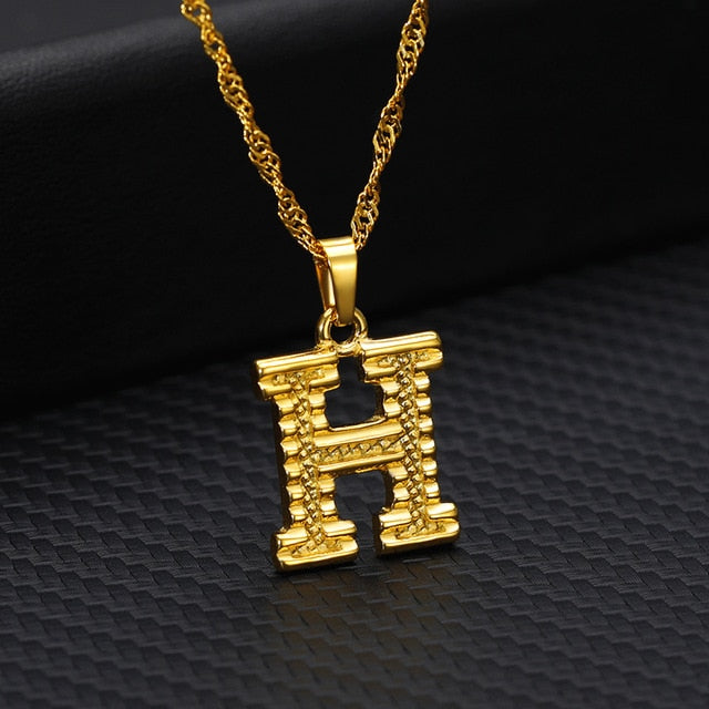 Tiny Gold Initial Letter Necklace - Shopeasywear