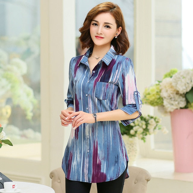 New Fashion Print Blouses For Women