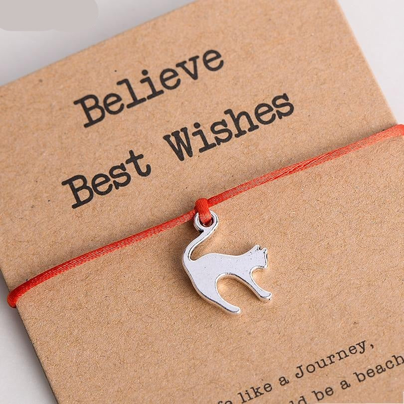 Animal Cat Charm Bracelet for Men Women Kids - Shopeasywear