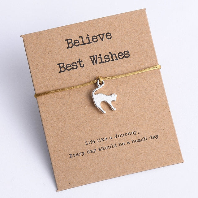 Animal Cat Charm Bracelet for Men Women Kids - Shopeasywear