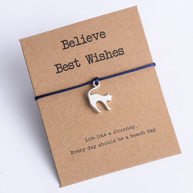 Animal Cat Charm Bracelet for Men Women Kids - Shopeasywear