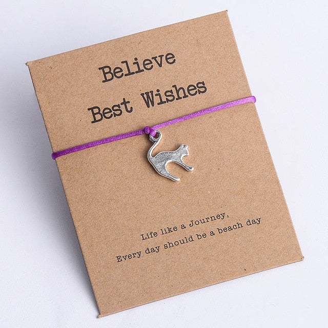 Animal Cat Charm Bracelet for Men Women Kids - Shopeasywear