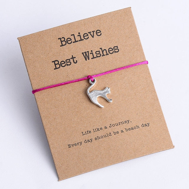 Animal Cat Charm Bracelet for Men Women Kids - Shopeasywear