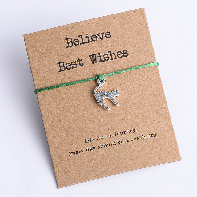 Animal Cat Charm Bracelet for Men Women Kids - Shopeasywear