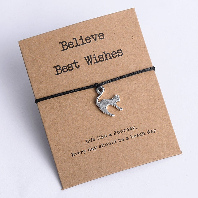 Animal Cat Charm Bracelet for Men Women Kids - Shopeasywear