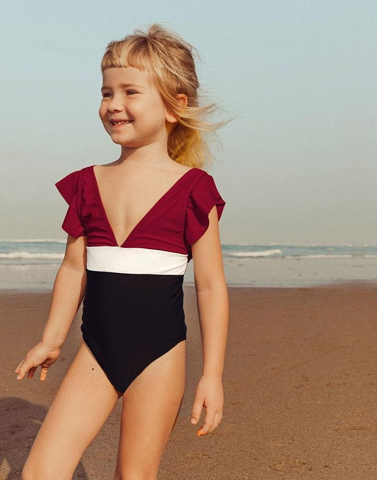 V-neck One-piece Swimsuit