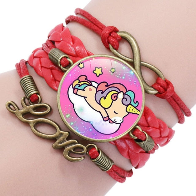 Unicorn Braided Kids Bracelet for Girls Friendship Bracelets Jewelry Multi-layer Charm Bracelet Fashion Jewelry - Shopeasywear