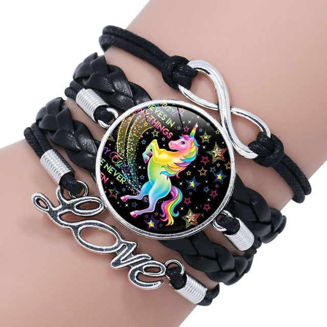 Unicorn Braided Kids Bracelet for Girls Friendship Bracelets Jewelry Multi-layer Charm Bracelet Fashion Jewelry - Shopeasywear
