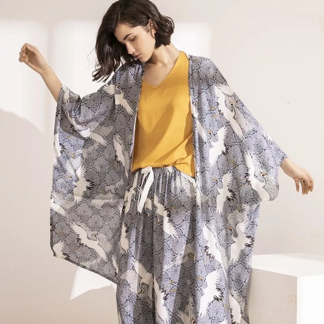 4 Pcs Women Pajamas Set