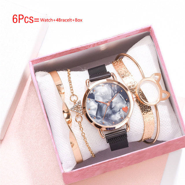 Luxury & Bracelet Set Gift Watch - Shopeasywear