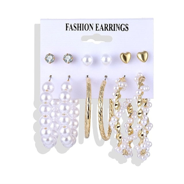 Fashion elegant pearl long earrings - Shopeasywear