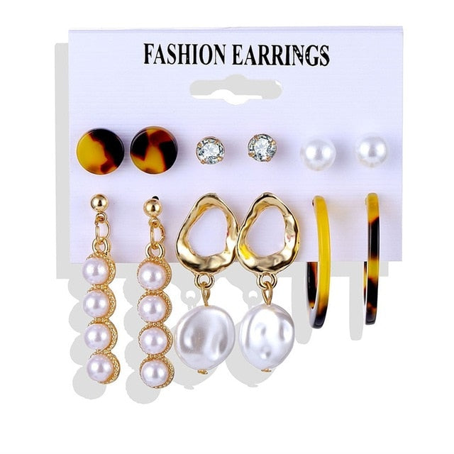 Fashion elegant pearl long earrings - Shopeasywear