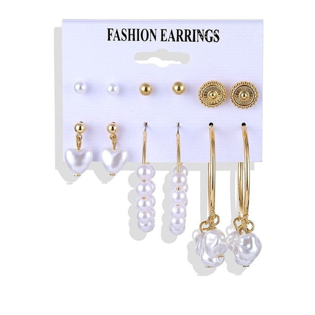 Fashion elegant pearl long earrings - Shopeasywear