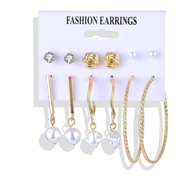 Fashion elegant pearl long earrings - Shopeasywear