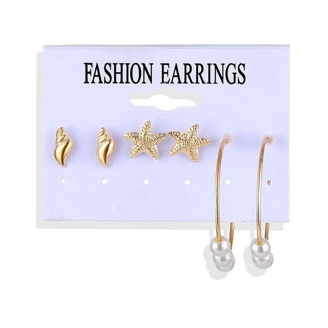 Fashion elegant pearl long earrings - Shopeasywear