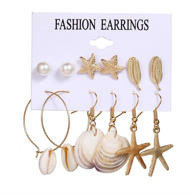 Fashion elegant pearl long earrings - Shopeasywear