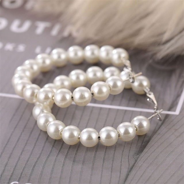 Trend Simulation Pearl Long Earrings - Shopeasywear