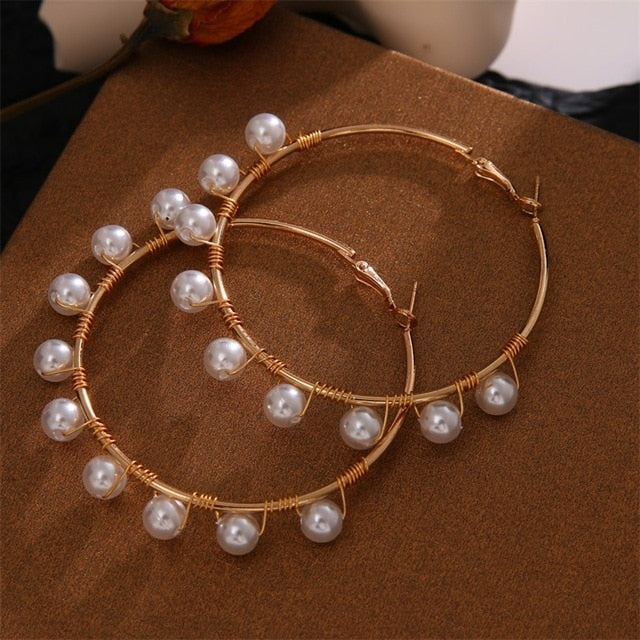 Trend Simulation Pearl Long Earrings - Shopeasywear