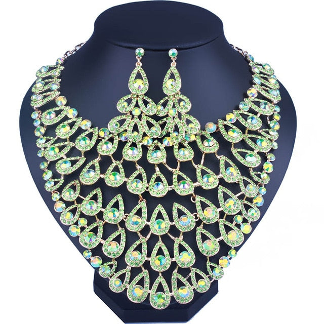 Full Rhinestones Wedding Necklace - Shopeasywear