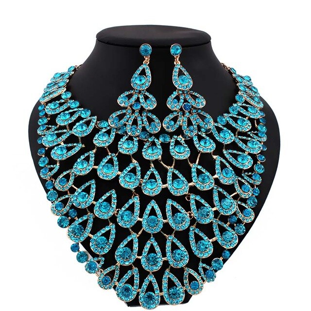 Full Rhinestones Wedding Necklace - Shopeasywear