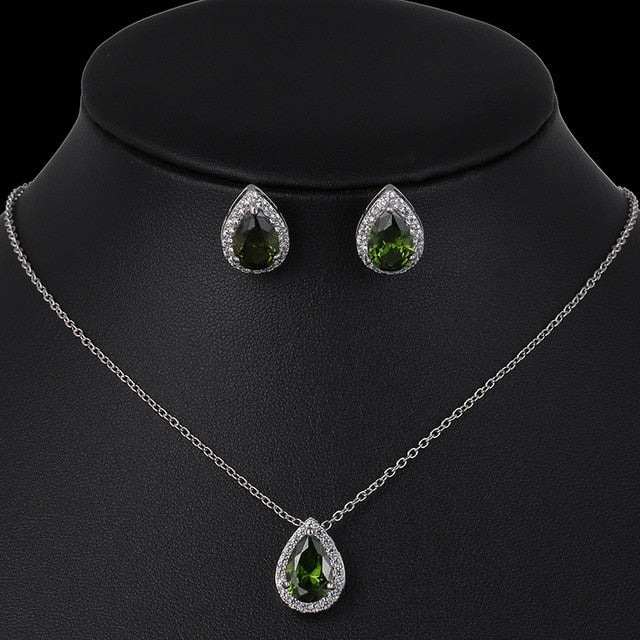 Water Drop Wedding Jewelry Sets