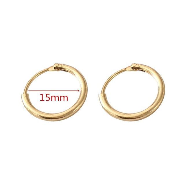 Big Smooth Circle Hoop Earrings - Shopeasywear