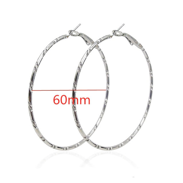 Big Smooth Circle Hoop Earrings - Shopeasywear