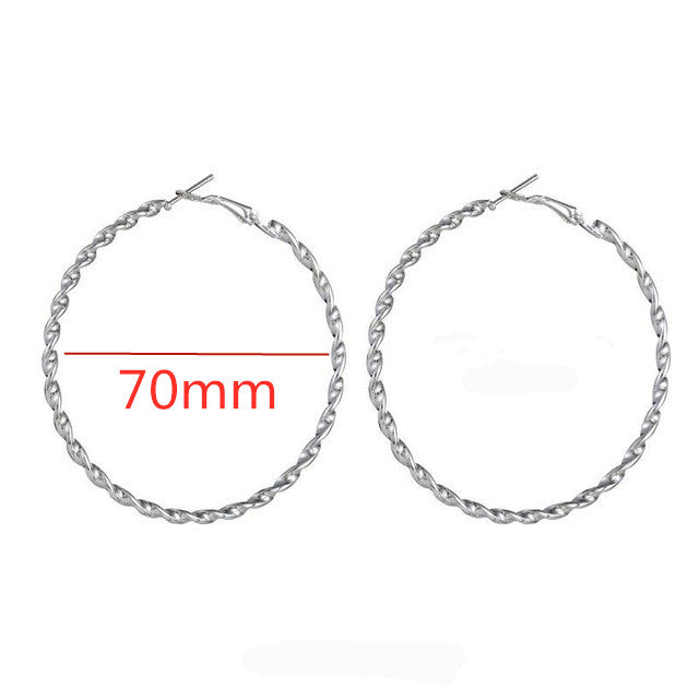 Big Smooth Circle Hoop Earrings - Shopeasywear