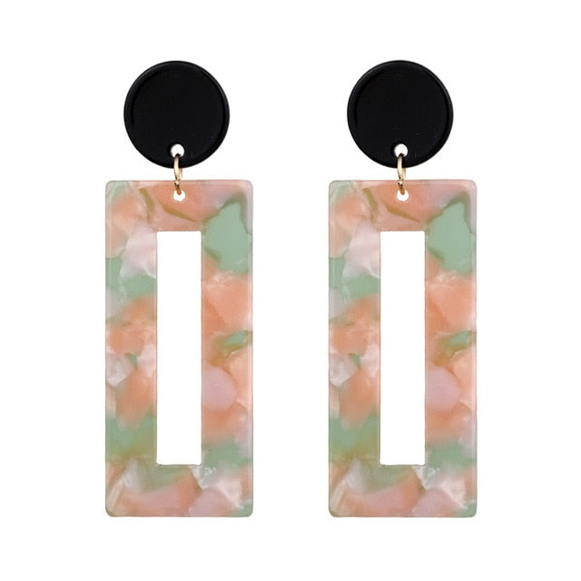Acrylic Acetate Drop Earrings - Shopeasywear