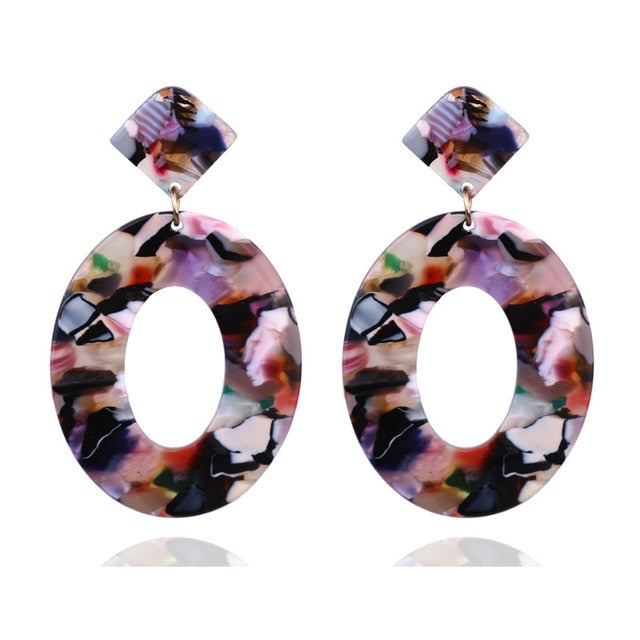 Acrylic Acetate Drop Earrings - Shopeasywear