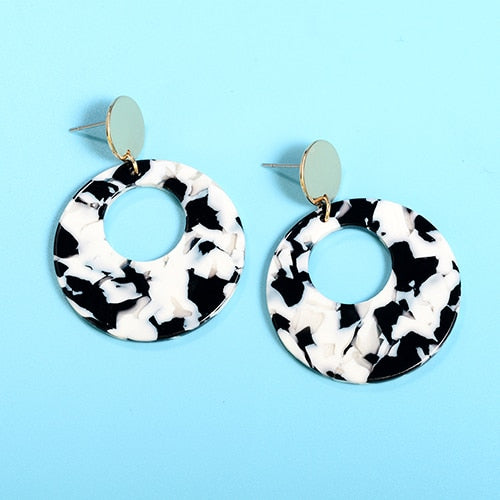 Acrylic Acetate Drop Earrings - Shopeasywear