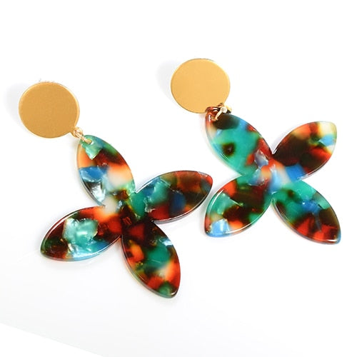 Acrylic Acetate Drop Earrings - Shopeasywear