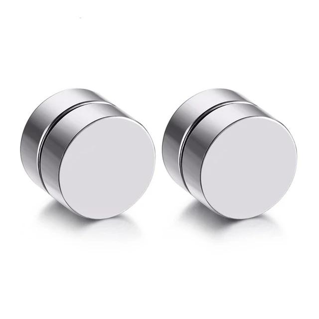 2 pcs Punk Mens Strong Magnet Magnetic Ear Stud - Shopeasywear