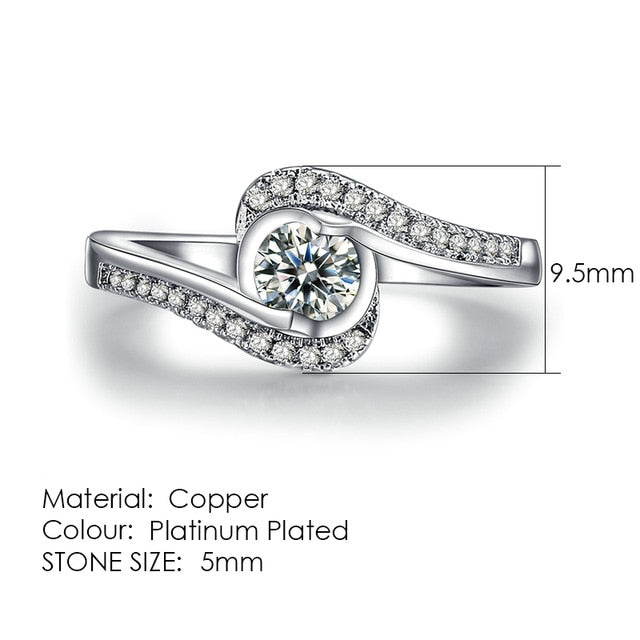 Cubic Zirconia Wedding Ring - Shopeasywear