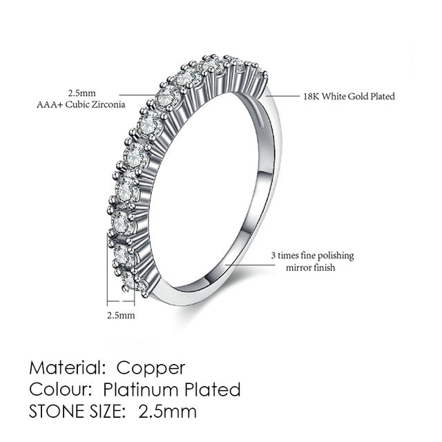 Cubic Zirconia Wedding Ring - Shopeasywear