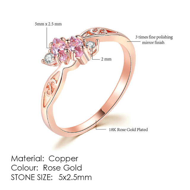 Cubic Zirconia Wedding Ring - Shopeasywear