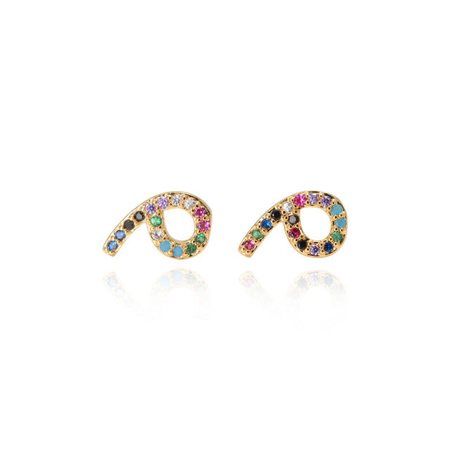 2 pcs CZ stud earring - Shopeasywear